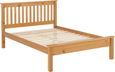 Image: 6933 - Monaco Double Bed Low - Pine